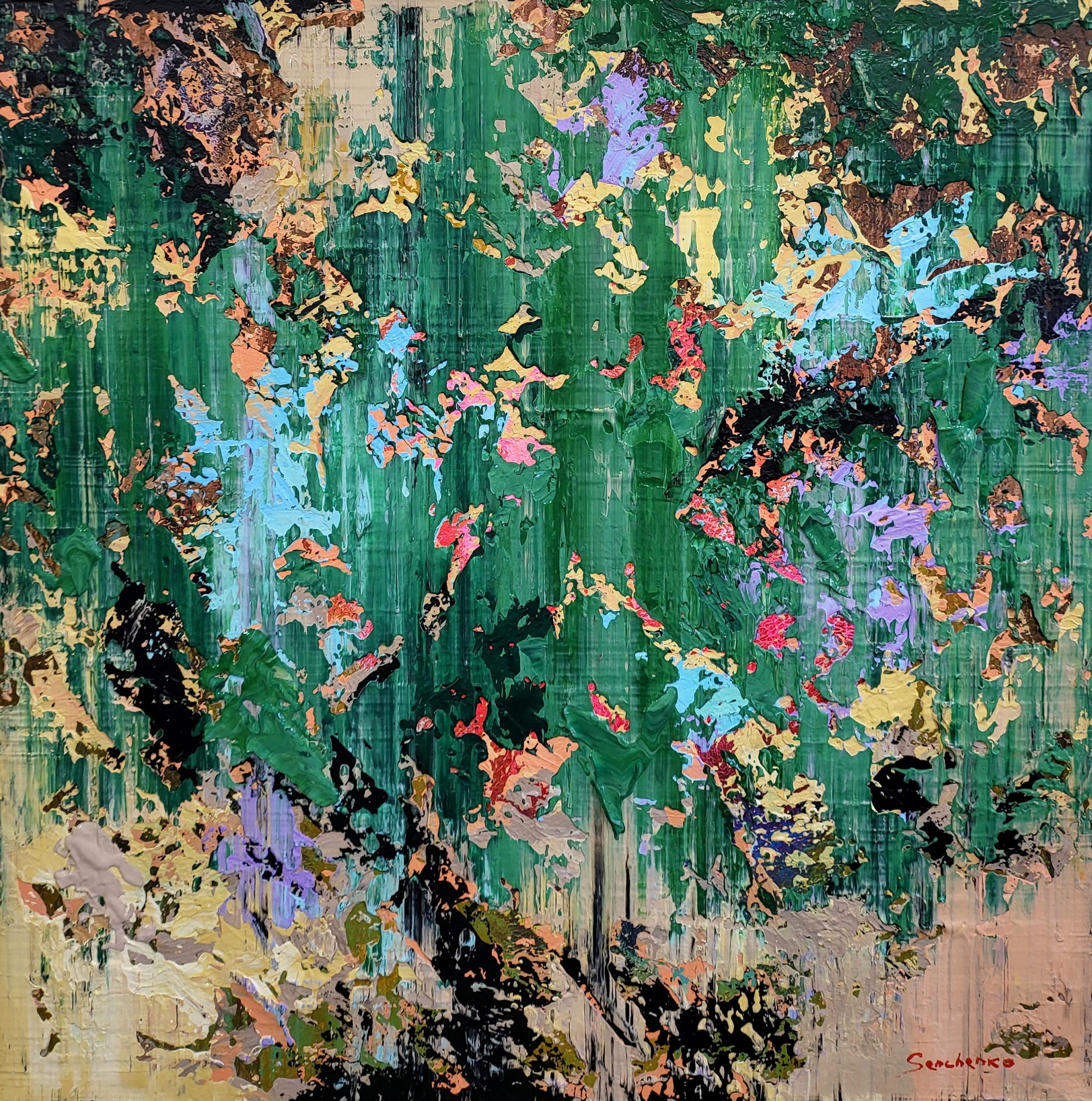 Alex Senchenko Landscape Painting - Moss and Gold