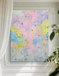 Pastel Serenity - Large Abstract Acrylic Painting, pastel colors (120x90cm)