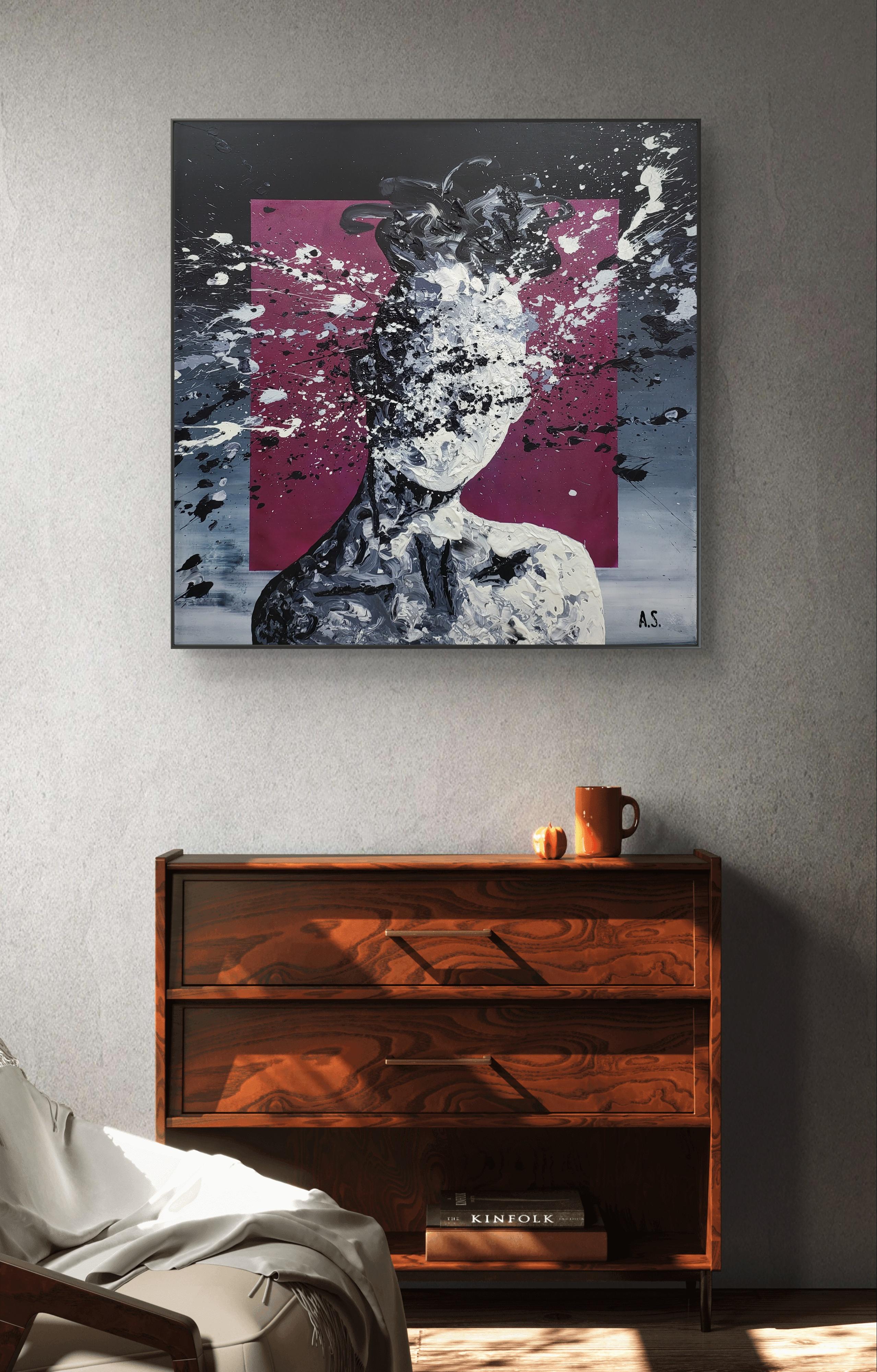 Persona YB2402 (Schwarz), Portrait Painting, von Alex Senchenko