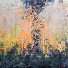 Seeking Light - Impasto Colorful Abstract Painting - 100x100cm.