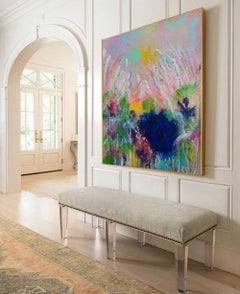 The Silent Awakening: Abstract Expressionist impasto Acrylic Painting, 120x100cm