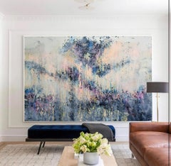 Twilight Whispers: Large Abstract Impasto Acrylic Painting on Canvas: 200x150cm.