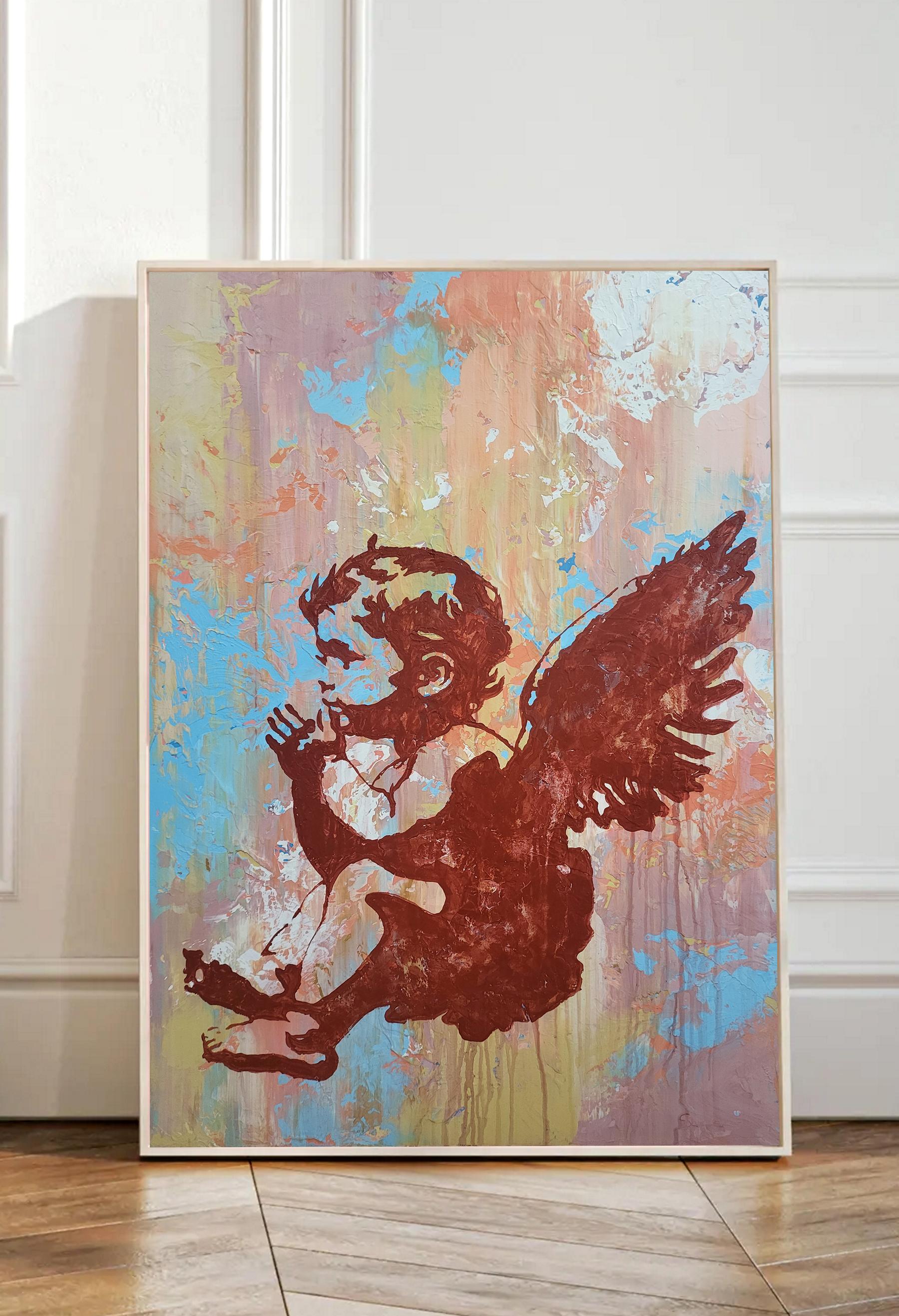 Susurros del Cielo - Abstract Painting Marrón de Alex Senchenko