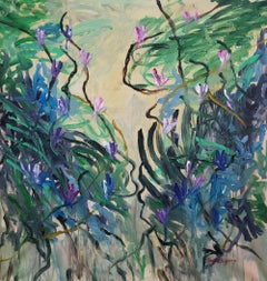 Wild Whispers , Abstract Painting, Acrylic on Canvas, 130x130 cm, New