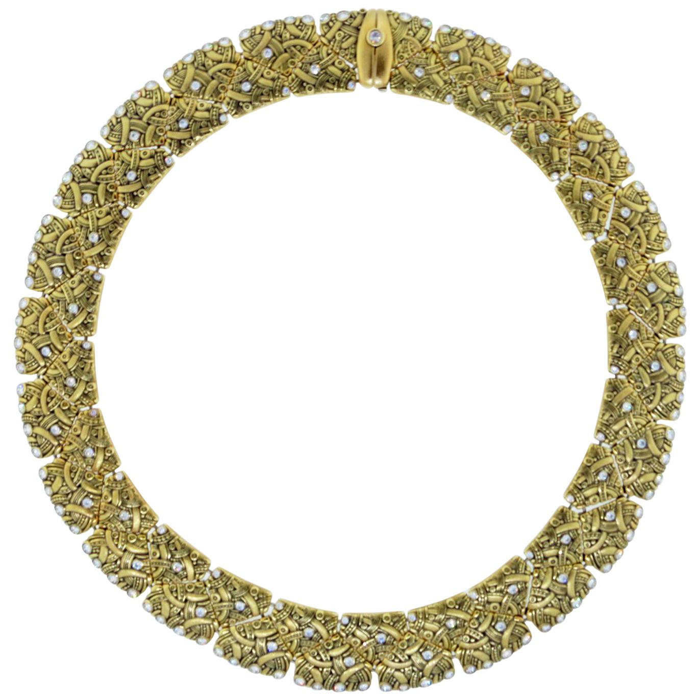 Alex Sepkus 18 Karat Diamond Necklace For Sale