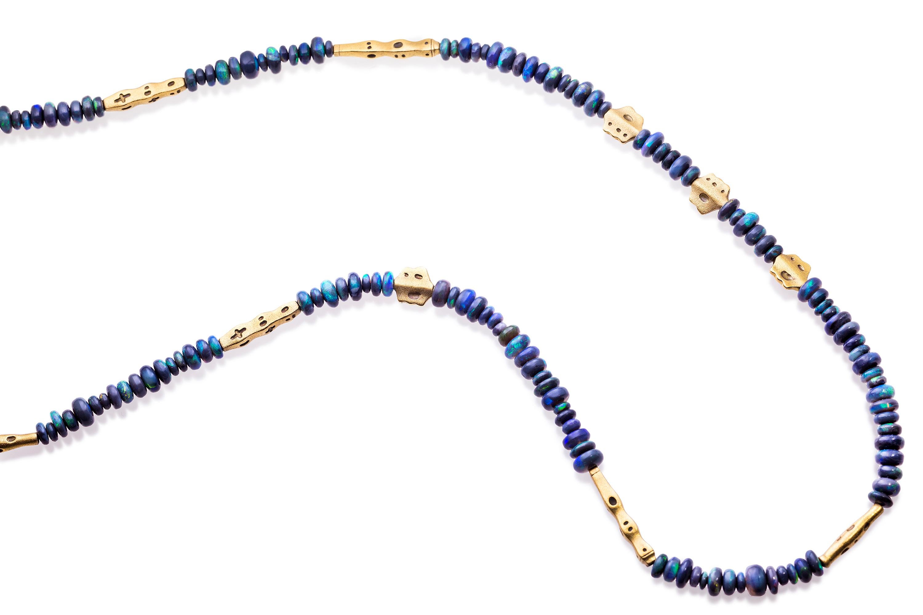 australian black opal necklace