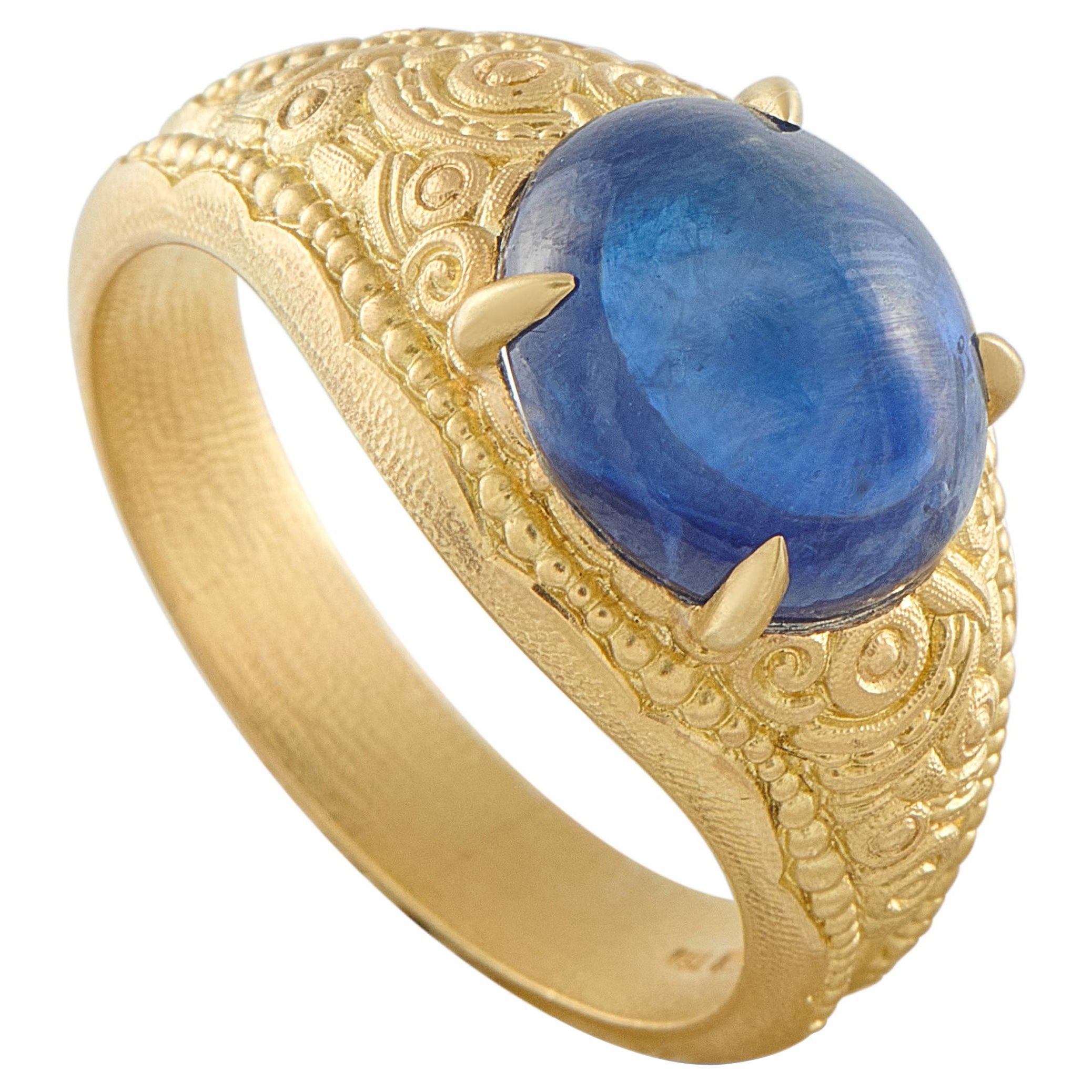 Alex Sepkus Bague en or jaune 18 carats 4.32ct saphir AS08-112525 en vente