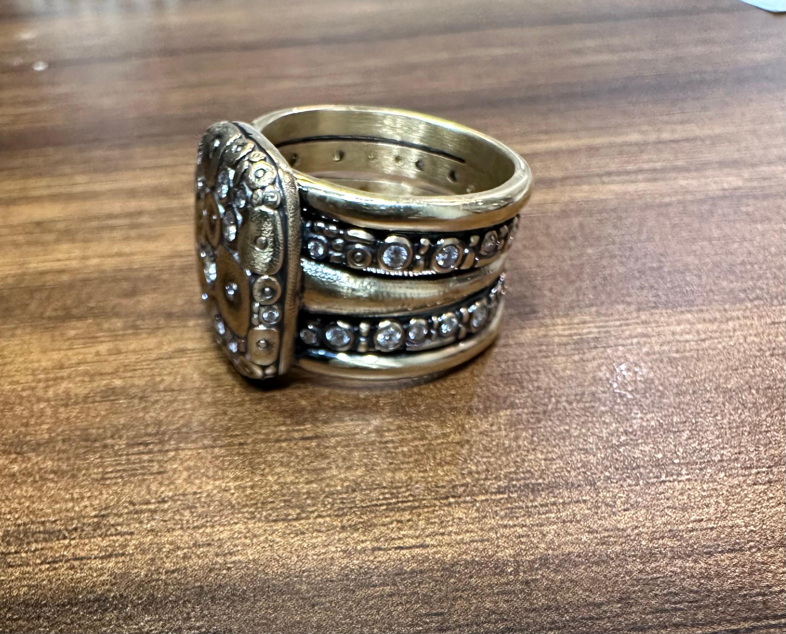 Alex Sepkus 18 Karat Gelbgold Diamant-Ring-Kombo im Zustand „Hervorragend“ im Angebot in Westlake Village, CA