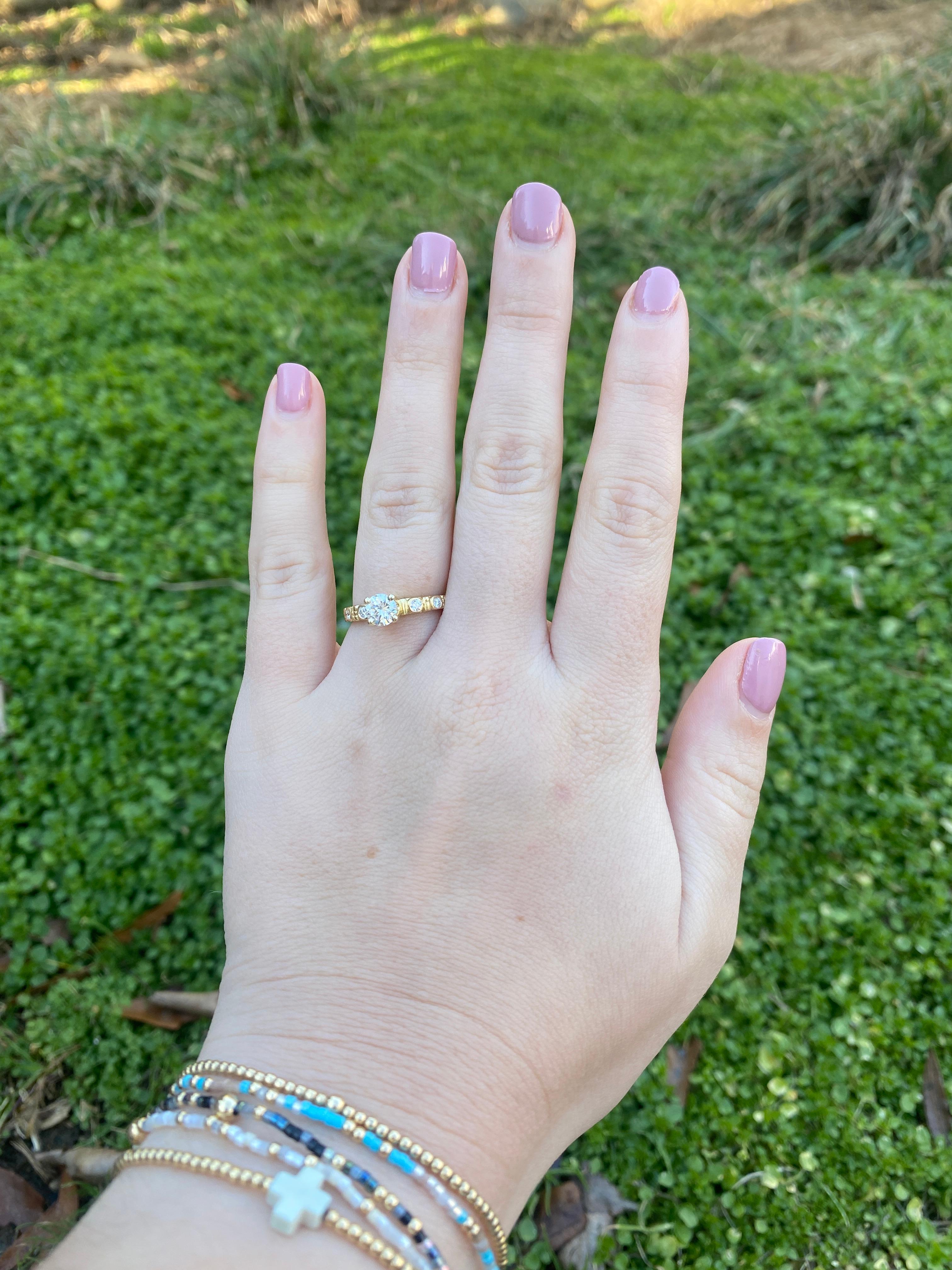 Alex Sepkus .78ctw Diamant-Verlobungsring, 18k Gelbgold, Ring Größe 6,25 2
