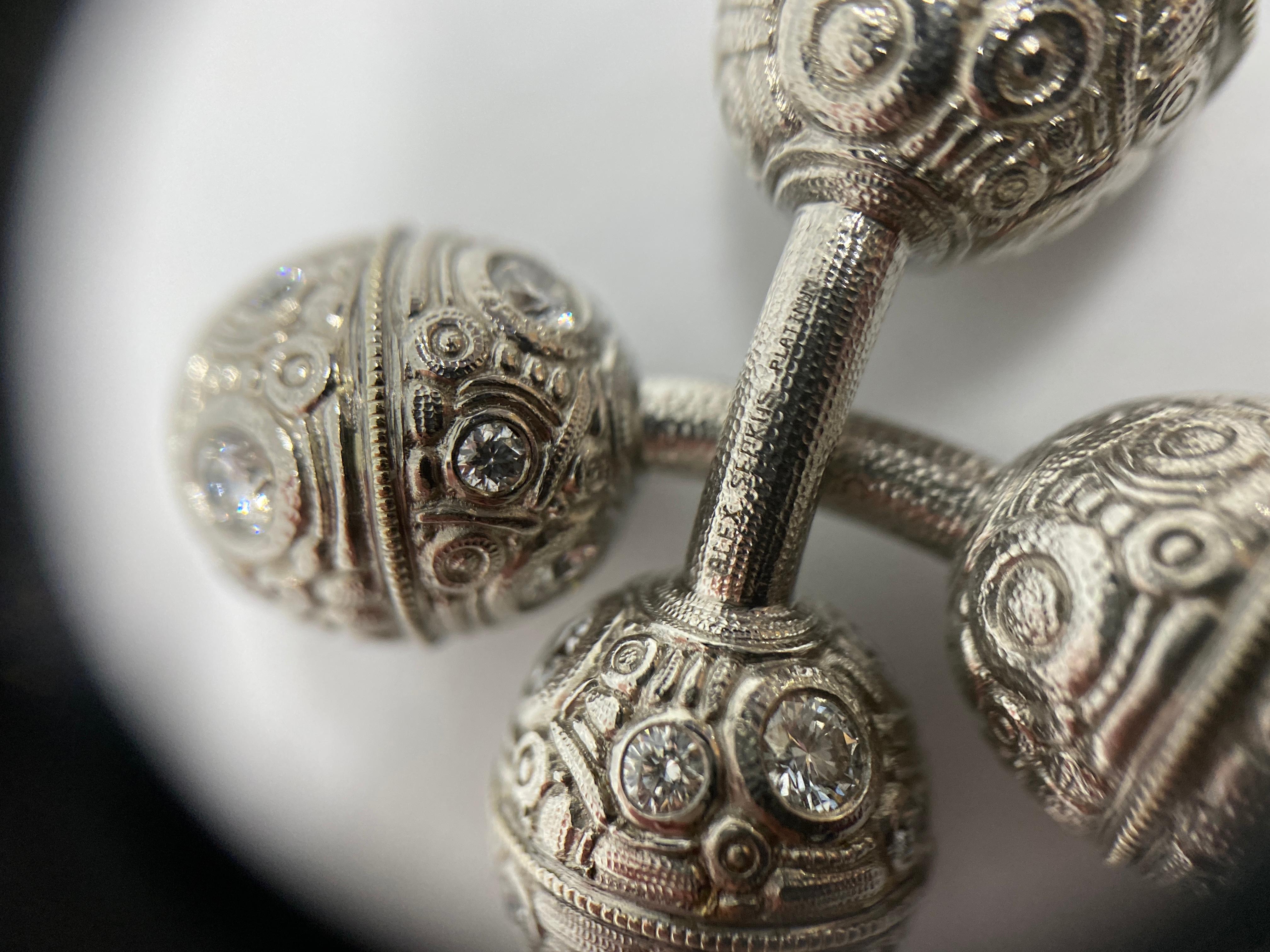 Taille brillant Boutons de manchette 