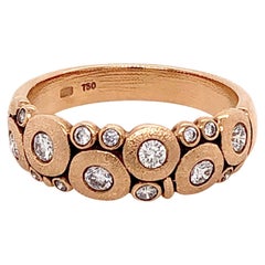 Alex Sepkus "Candy" Dome Ring with Brilliant White Diamonds in 18 Karat Gold