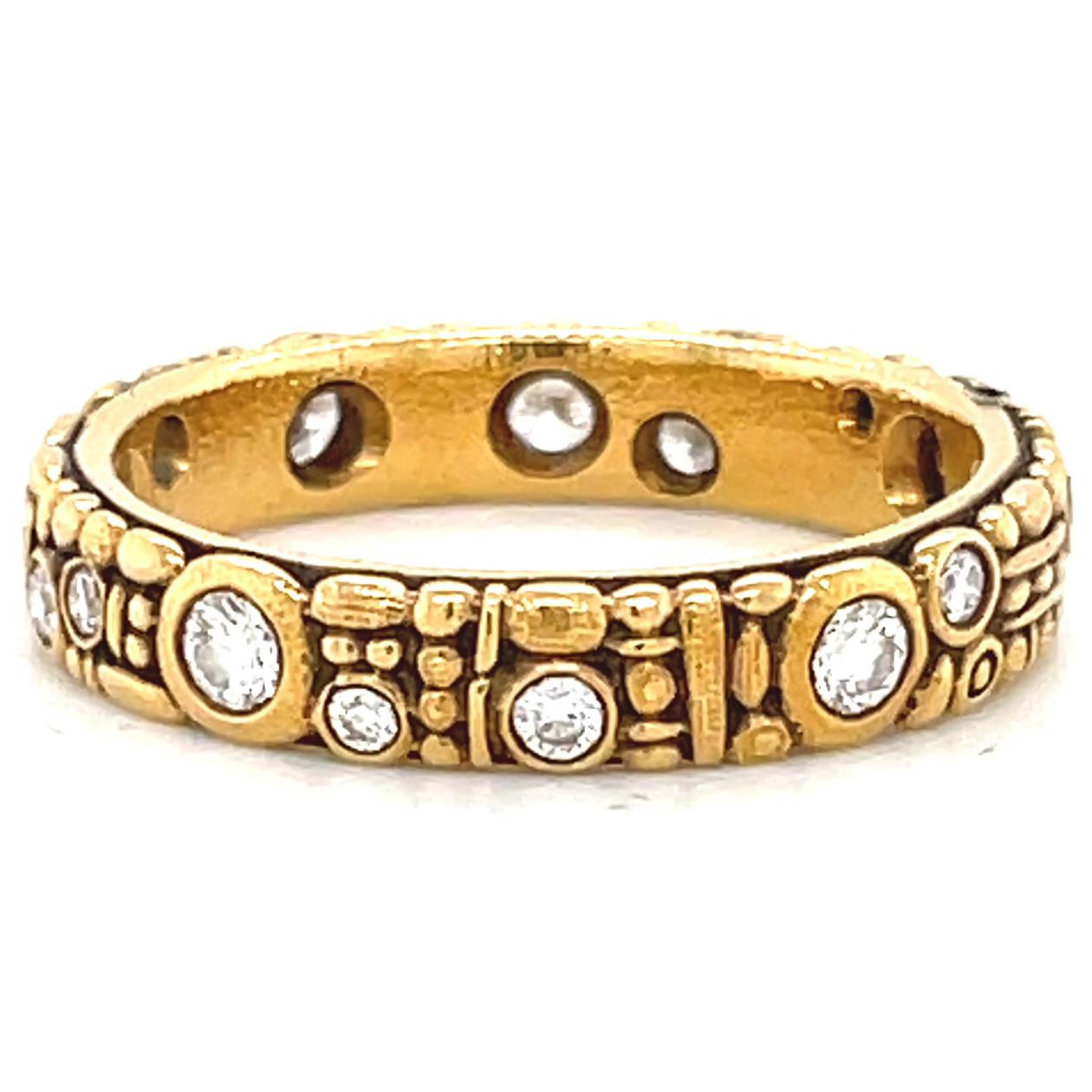 Women's or Men's Alex Sepkus Diamond 18 Karat Gold Ring