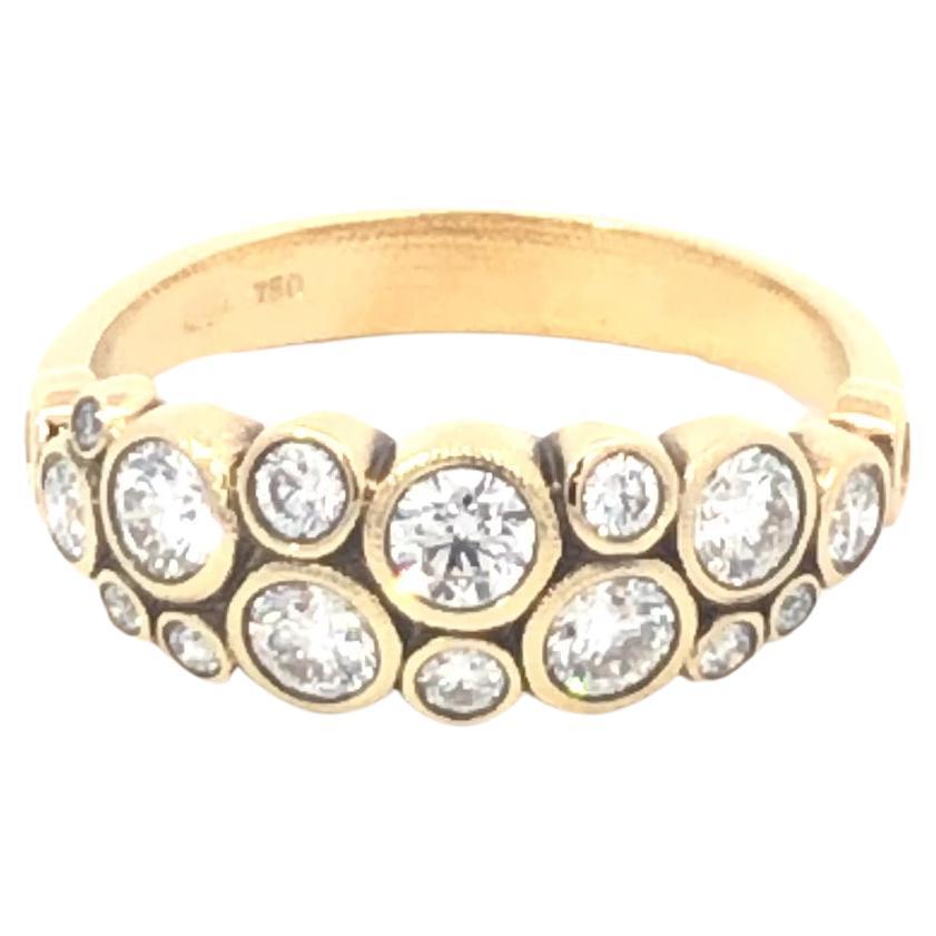Alex Sepkus Diamond Ring 18K Yellow Gold For Sale