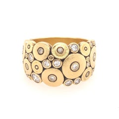 Alex Sepkus Diamond Yellow Gold "Ocean" Ring