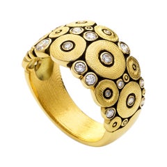 Alex Sepkus Diamond Yellow Gold "Ocean" Ring