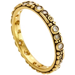 Alex Sepkus Diamond Yellow Gold Stack Ring
