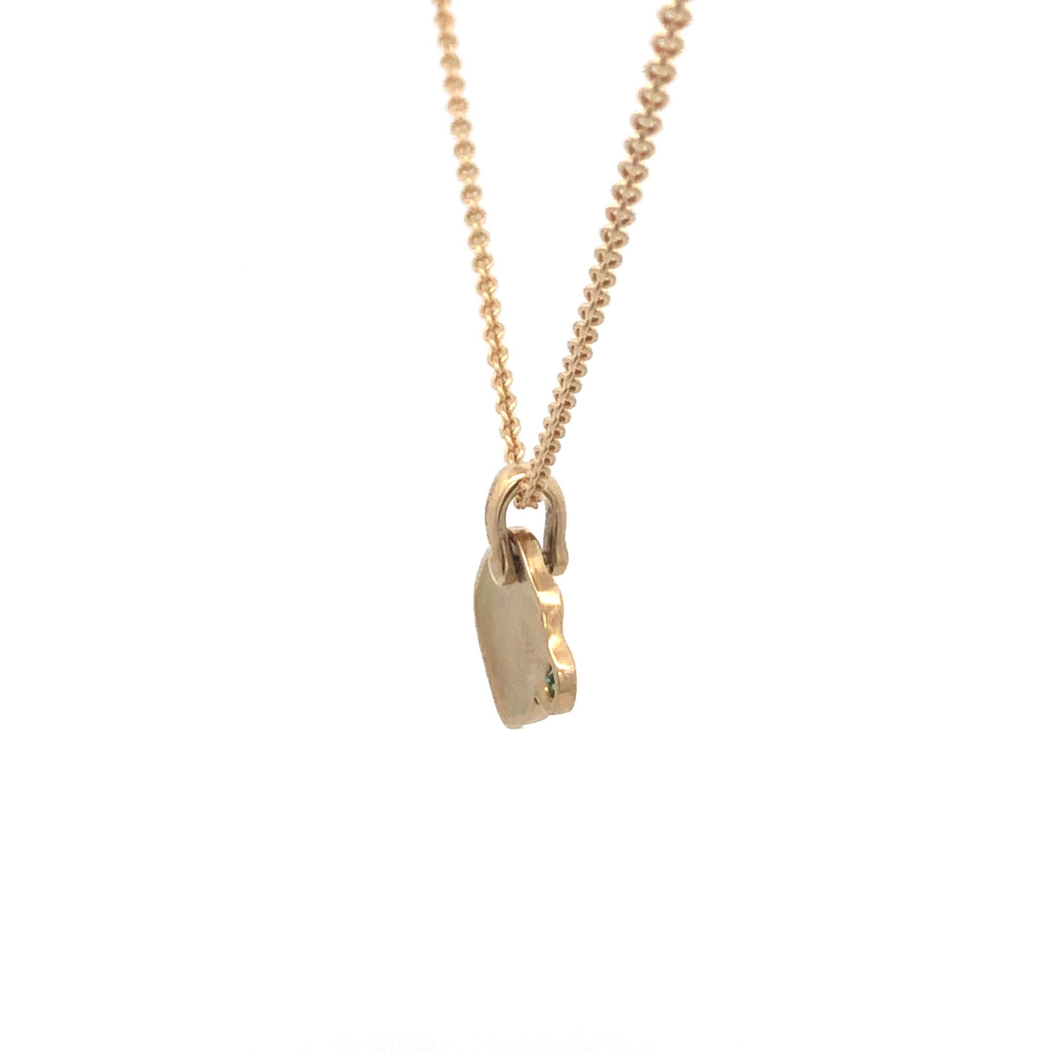 Alex Sepkus 'Flora' Pendant with Diamonds on a 18'' Cable Chain 18K Yellow Gold In New Condition For Sale In Dallas, TX