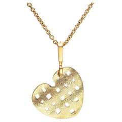 Alex Sepkus 'Heart' Pendant on 18'' Cable Chain 18K Yellow Gold