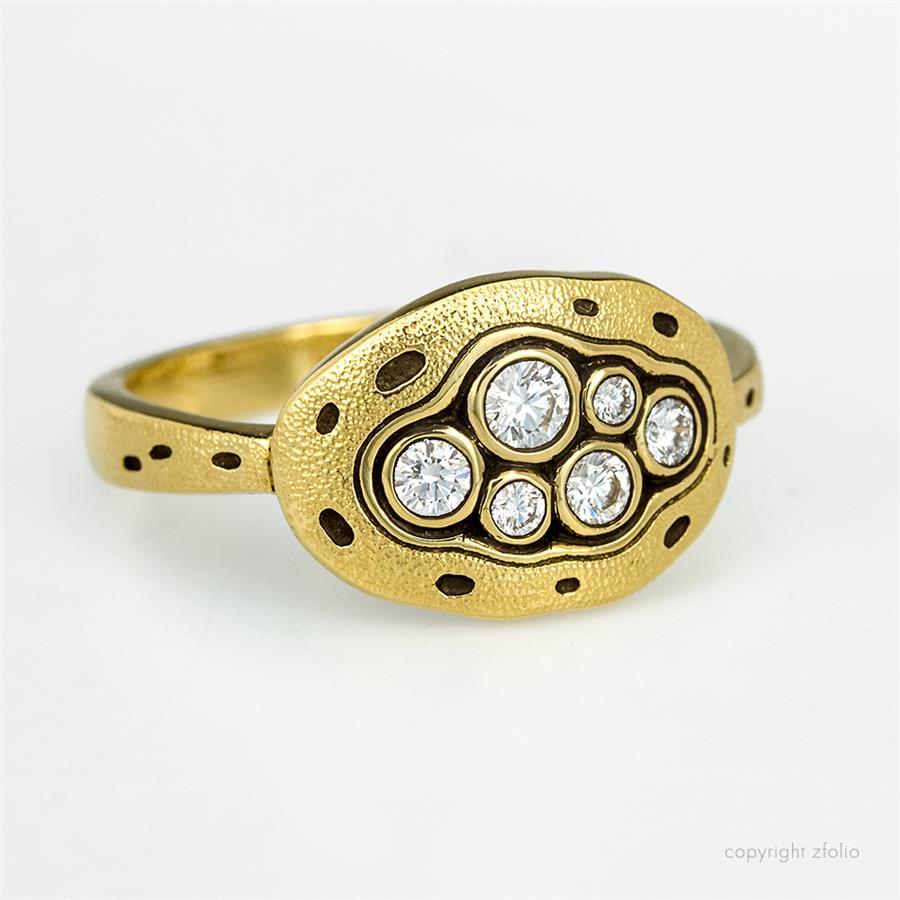 En vente :  Alex Sepkus, bague dôme Little Pool en or jaune 18 carats et diamants 4