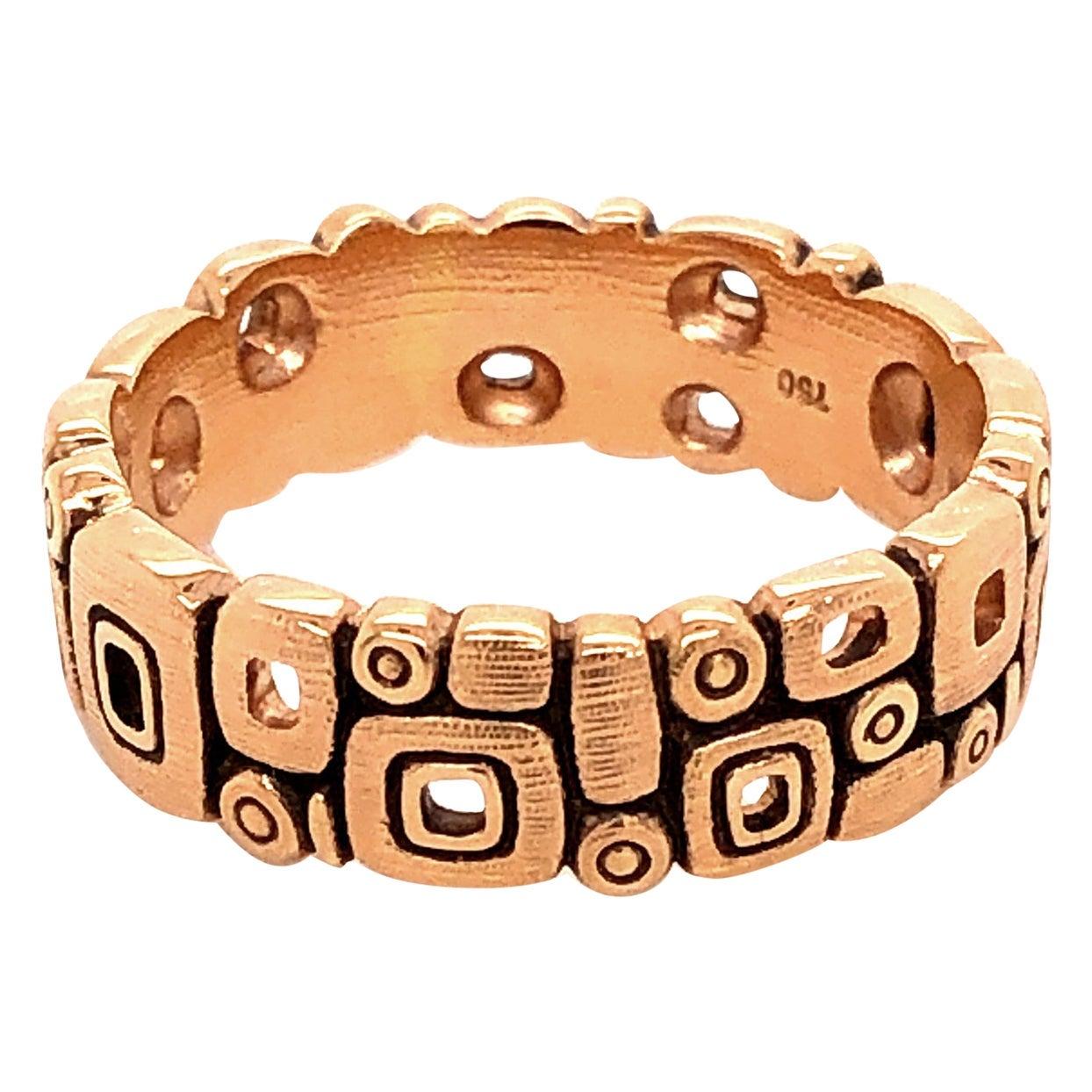 Anillo Alex Sepkus "Ventanitas" de oro rosa de 18 quilates