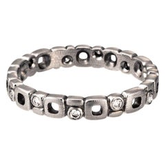 Used Alex Sepkus "Micro Windows" Band Ring with White Diamonds in Platinum