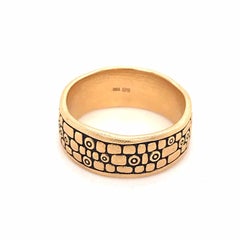 Alex Sepkus "Old Bridge" Band Ring in 18 Karat Yellow Gold