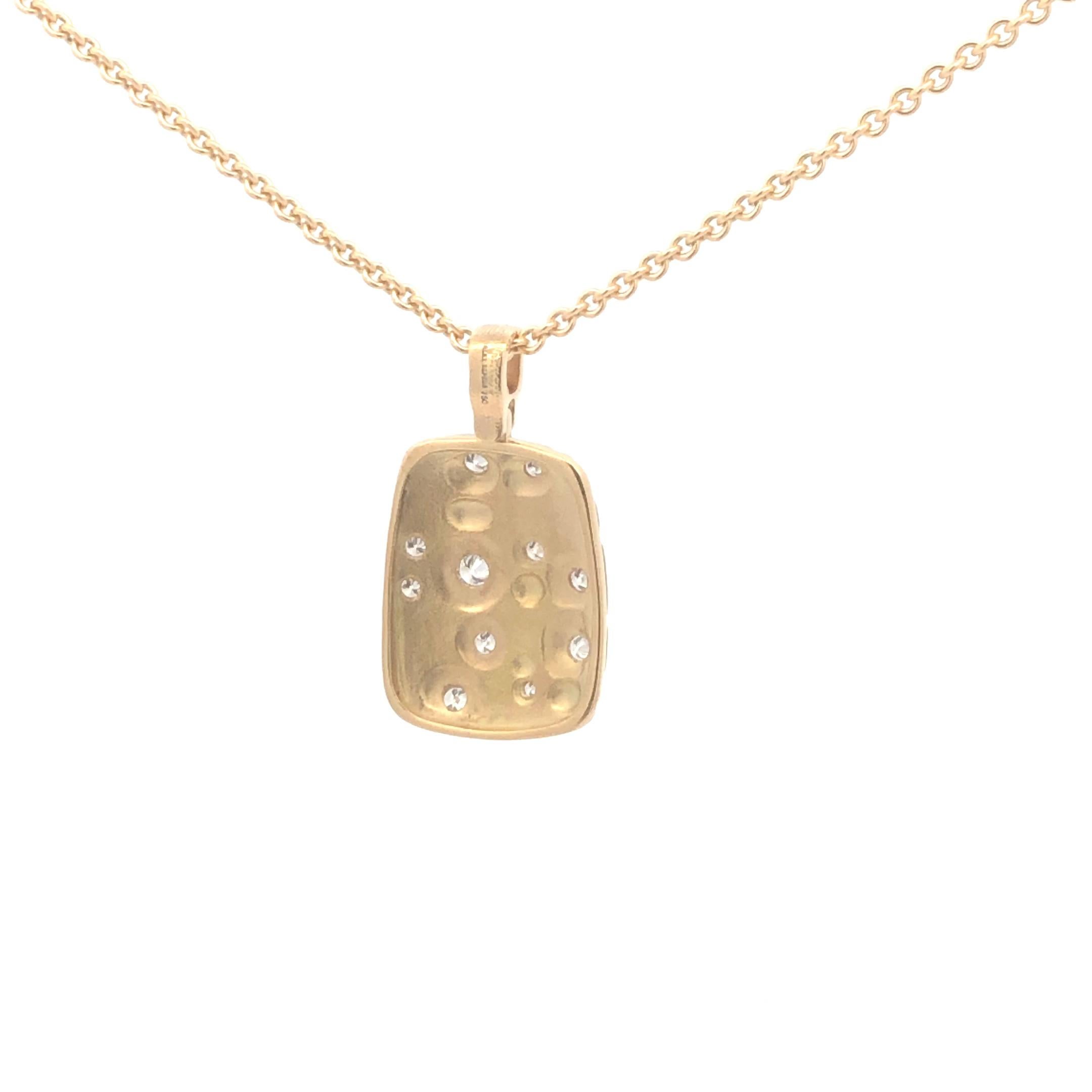 Alex Sepkus 'Old Pathway' Diamond Pendant and Chain on 18K Yellow Gold In New Condition In Dallas, TX
