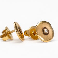 Alex Sepkus "Orchard" Stud Earrings with Diamonds in 18 Karat Yellow Gold