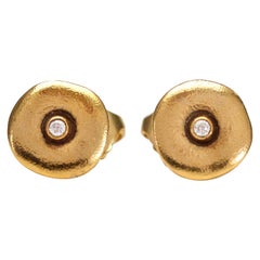 Alex Sepkus "Orchard" Stud Earrings with Diamonds in 18 Karat Yellow Gold