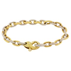 Bracciale a catena "vittoriano" di Alex Sepkus in platino e diamanti a grana fine