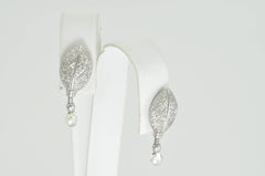 Alex Sepkus Platinum Leaf Diamond Briolet Earrings Pre Owned