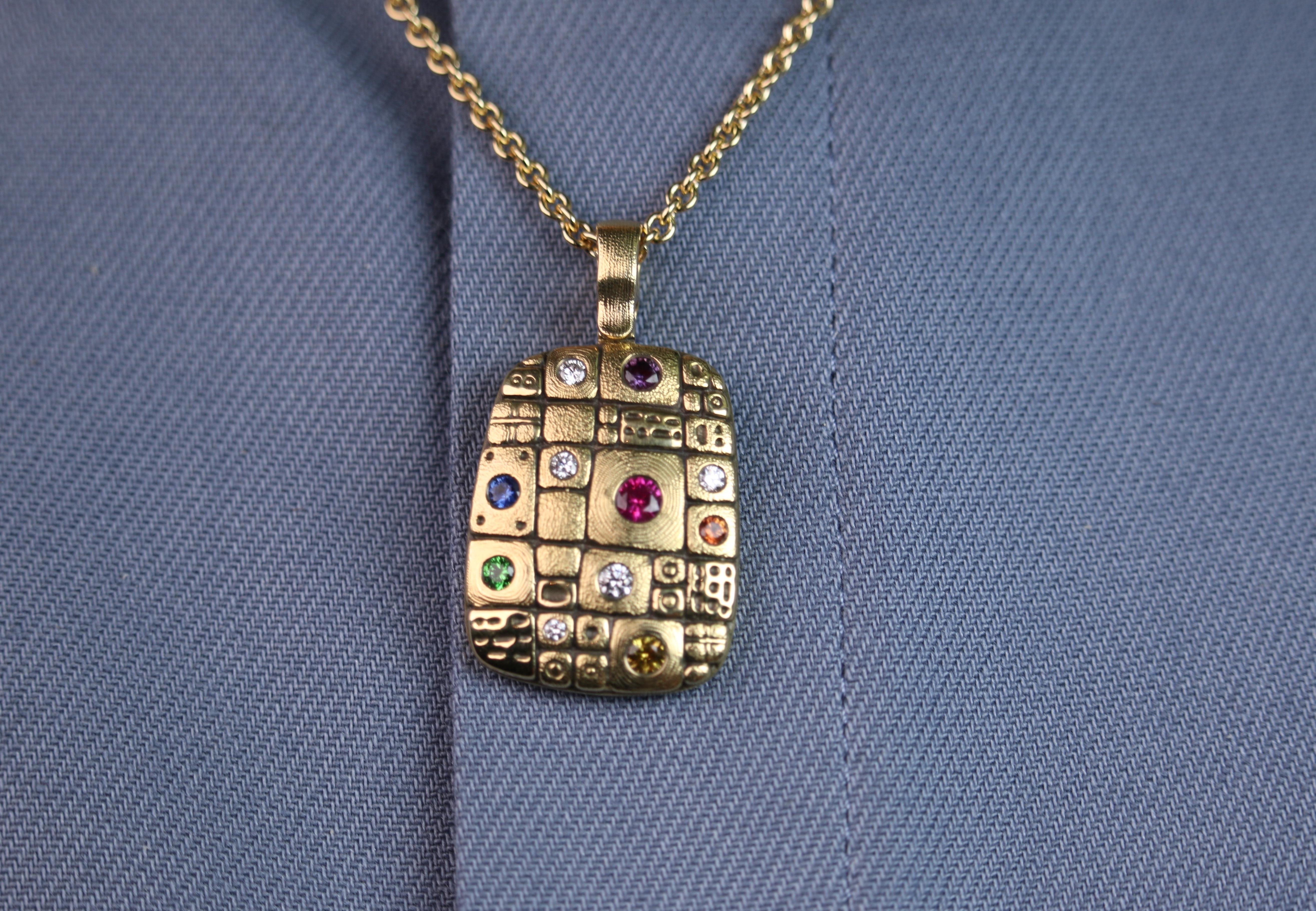 Round Cut Alex Sepkus Ruby Sapphire Tsavorite Diamond Old Pathway