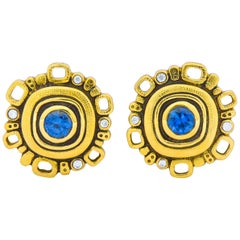 Alex Sepkus Sapphire Diamond 18 Karat Gold Earrings