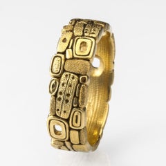 Alex Sepkus, bague à anneau Stone Barn en or jaune 18 carats