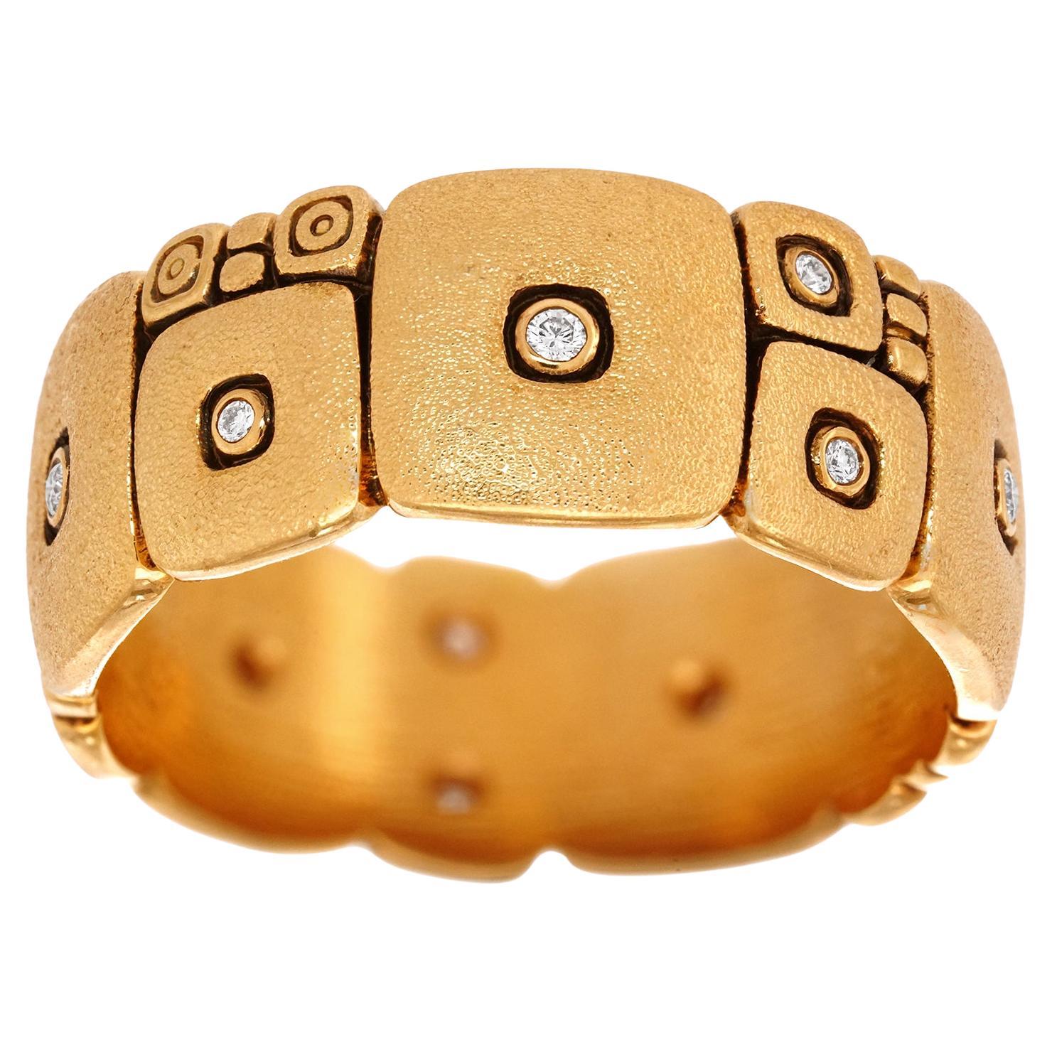 Alex Sepkus "Temple Wall" Ring 18k For Sale