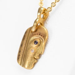 Alex Sepkus "Till We Have Faces" Pendant Necklace with Blue Sapphire in 18K Gold