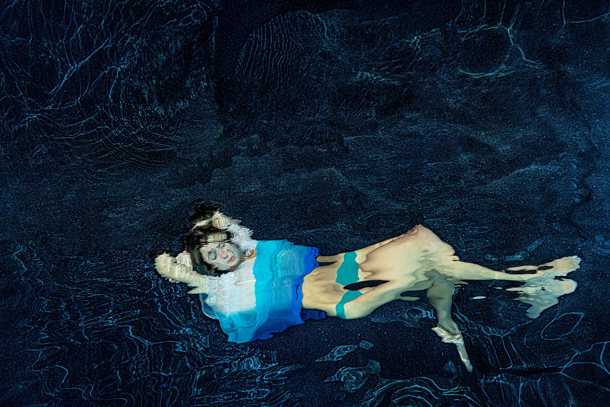 Alex Sher Color Photograph - Anesthesia - underwater photograph series REFLECTIONS - archival pigment 43x64"