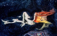 Astrologue - photographie d'un reflet sous-marin - tirage d'archives 15 x 23".