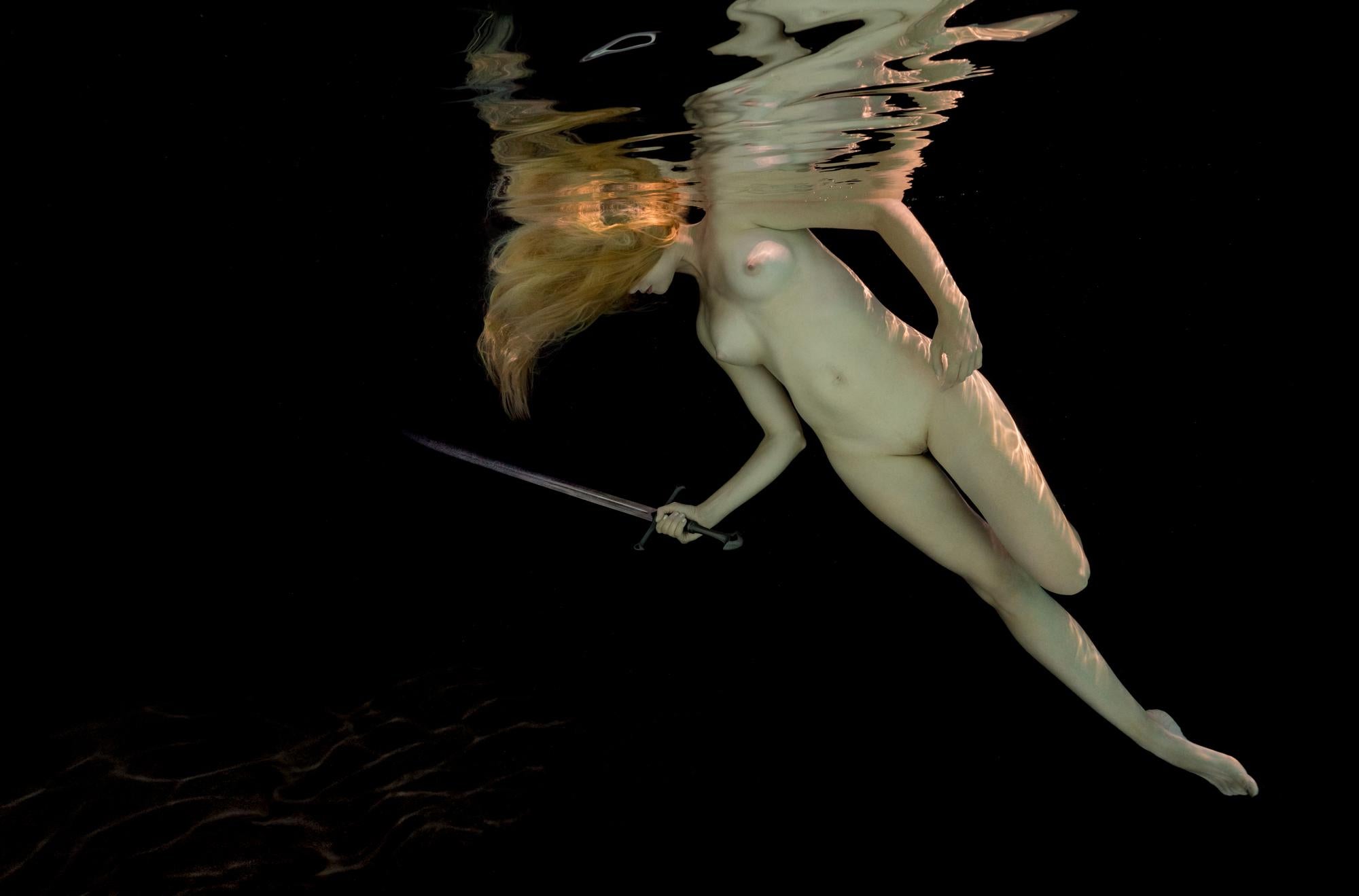 Athena - underwater nude photograph - archival pigment print 18" x 24"