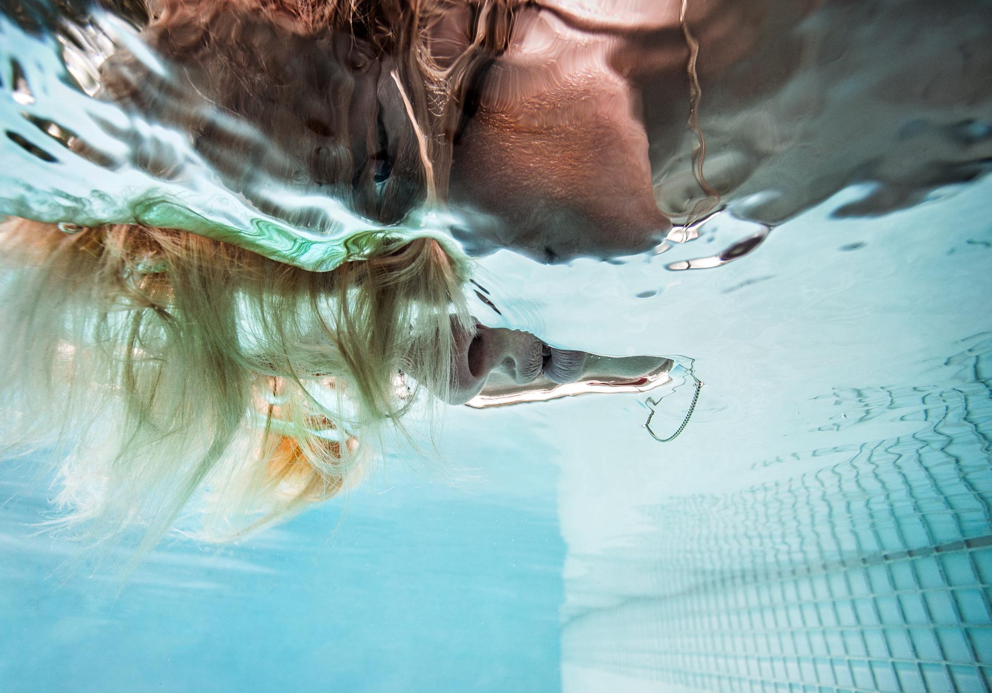 Bent Sound - an underwater portrait of singer Njomza Vitia - aluminum 24x36"