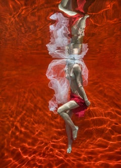Blood and Milk III - underwater nude photograph - print on paper 48 x 35"