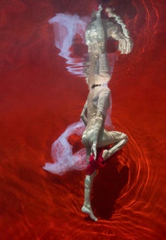 Blood and Milk VII  - underwater nude photograph - print on aluminum 36" x 25"