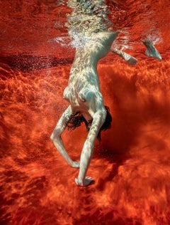 Blood and Milk VIII - underwater nude photograph - archival pigment print 46x35"