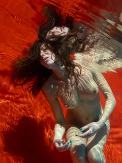 Green Nails - underwater nude photograph - archival pigment print