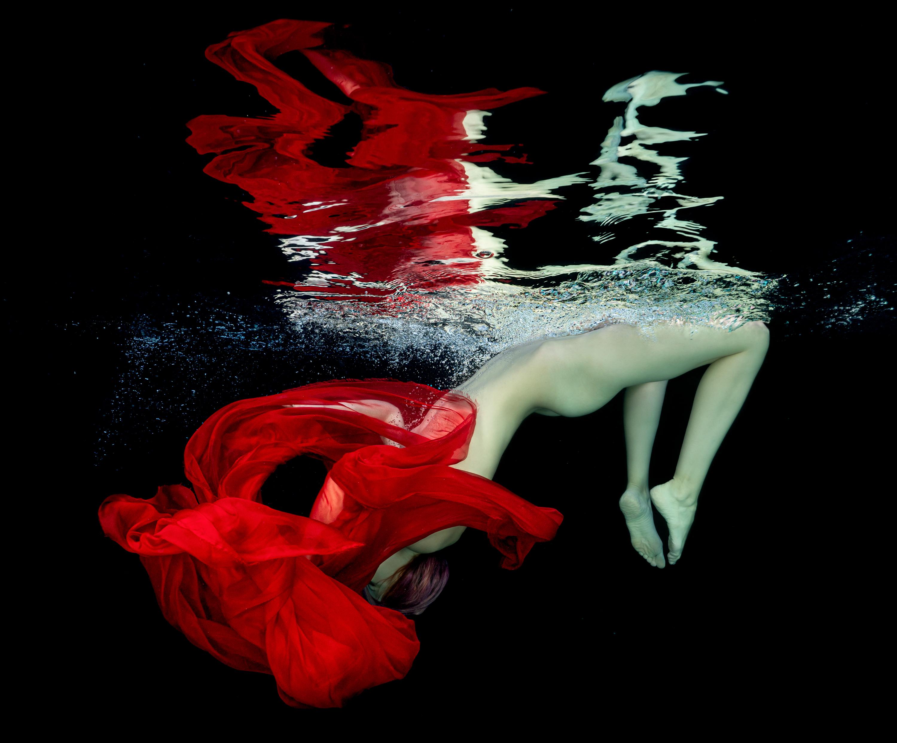 Blood Drop - underwater nude photograph - archival pigment 43 x 59