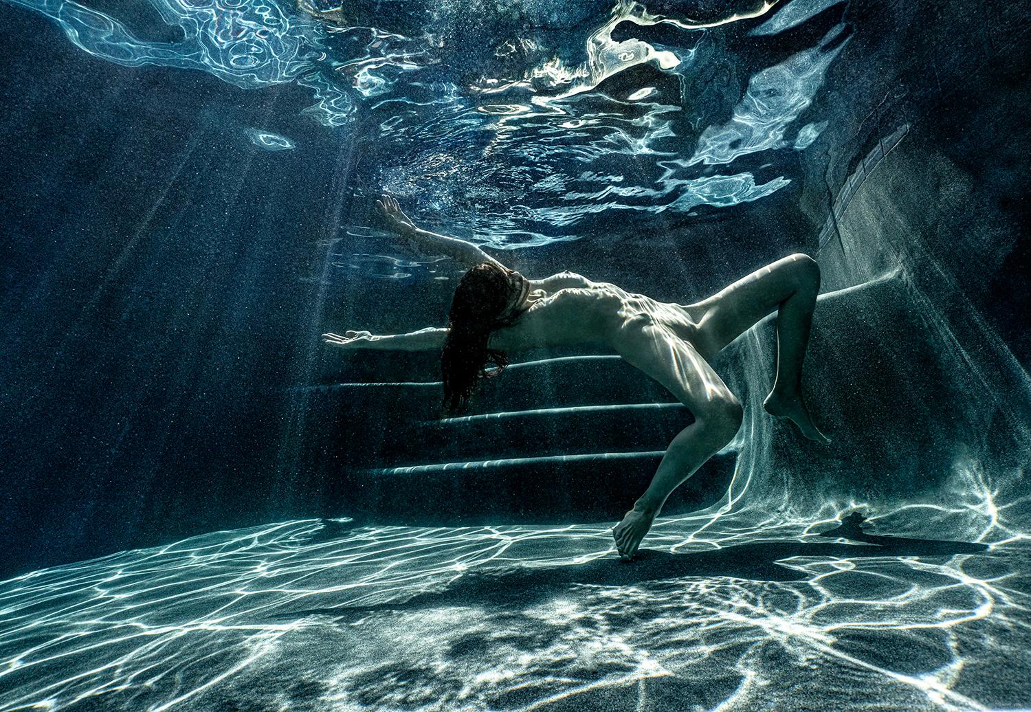Alex Sher Figurative Photograph - Breakdance - underwater nude photograph - print on paper 35”x51"