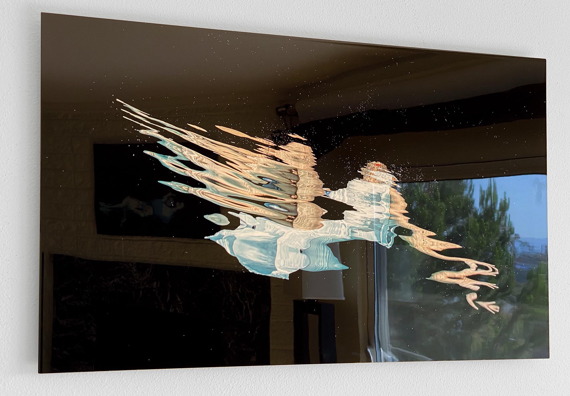Peinture au pinceau - photographie sous-marine  de la série REFLECTIONS - aluminium 20x36 po. - Contemporain Photograph par Alex Sher