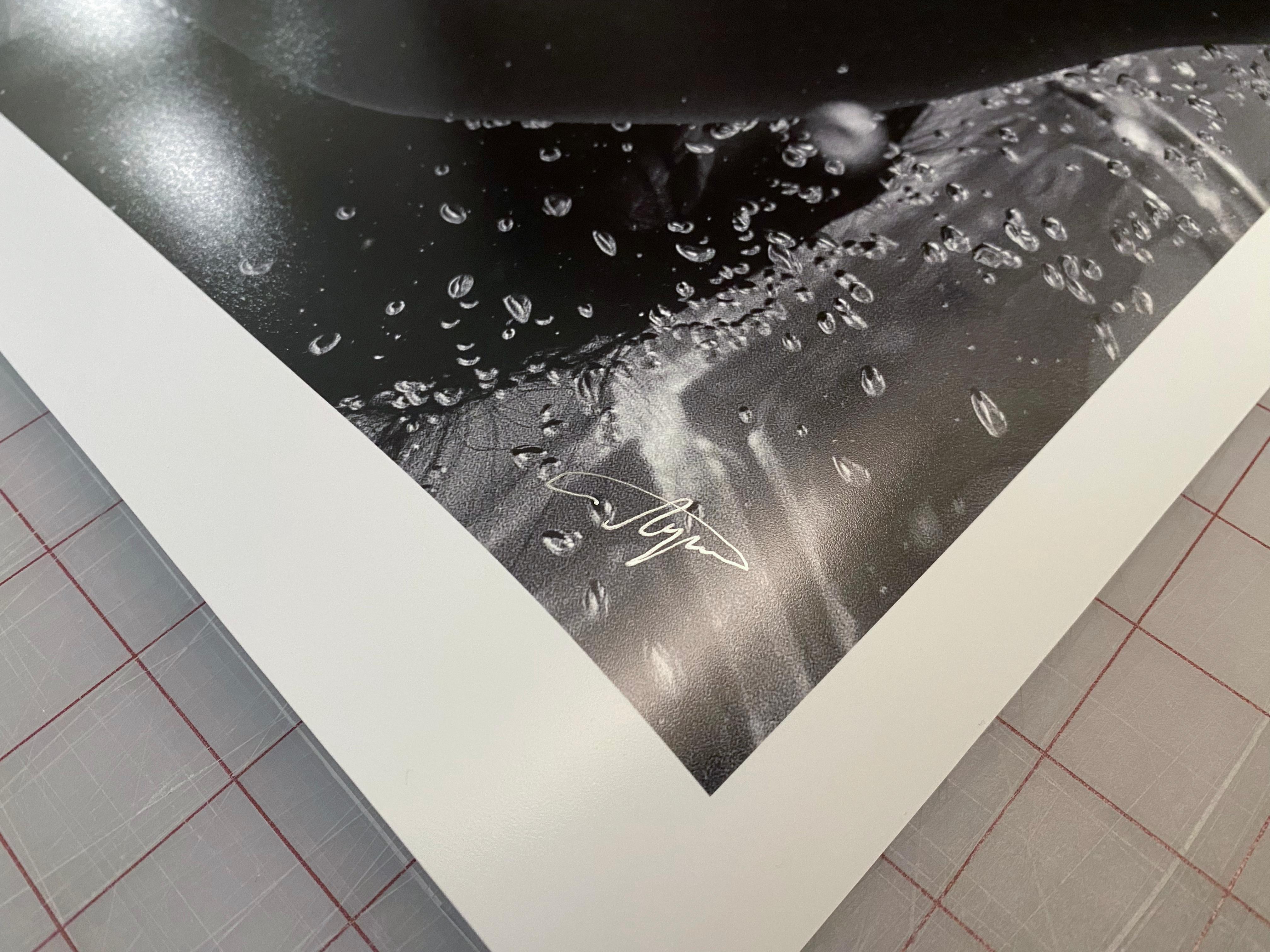 Bubbles - underwater black & white nude photograph - archival pigment 17x24