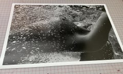 Bubbles - underwater nude b&w photograph - archival pigment print 43 x 64.5"