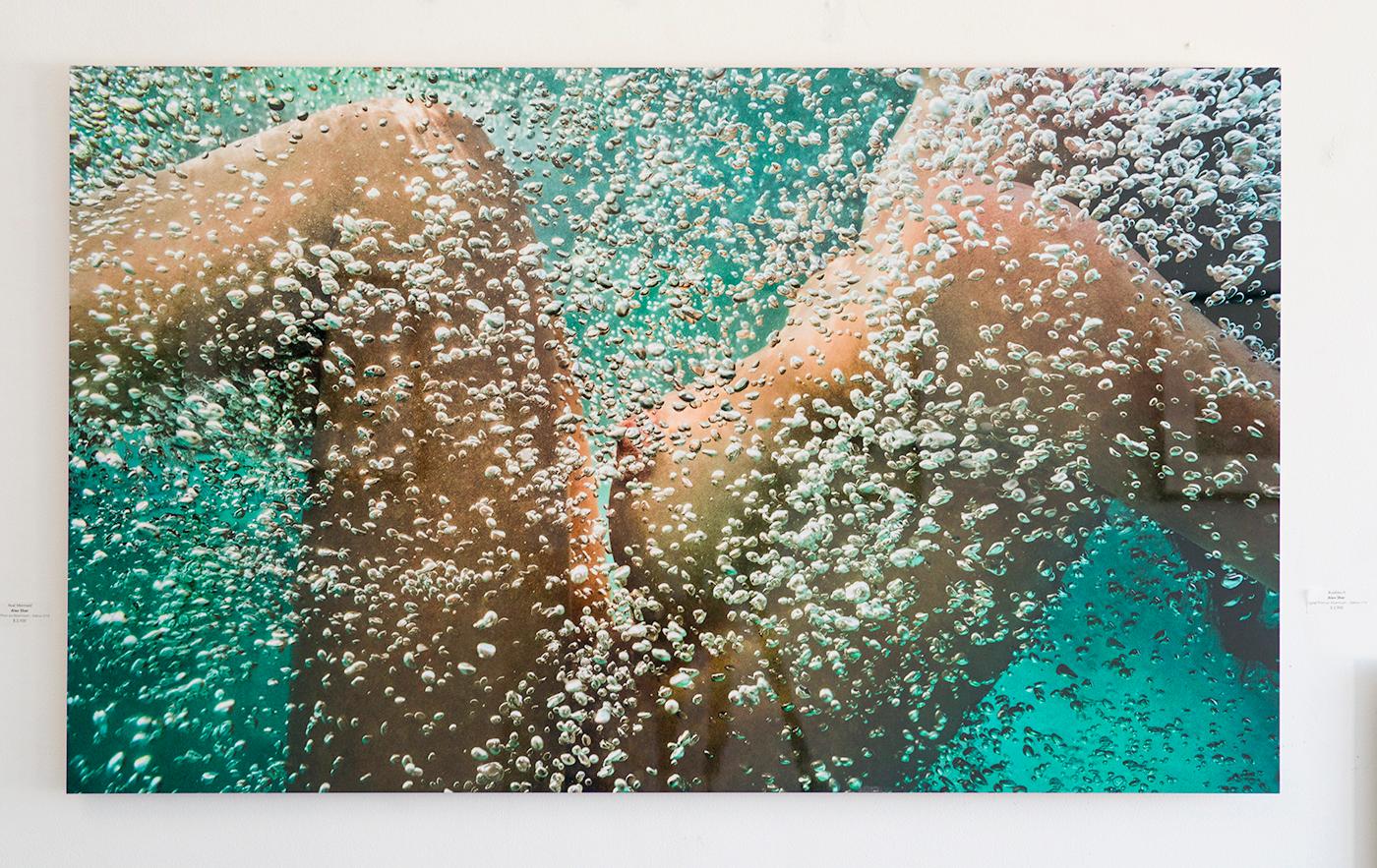 Champagne - underwater nude photograph  - print on aluminum 32